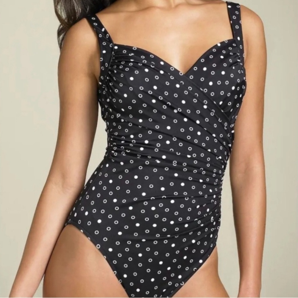 EUC- Miraclesuit ‘Sanibel’ Shaping Shirred Sides Underwire One Piece